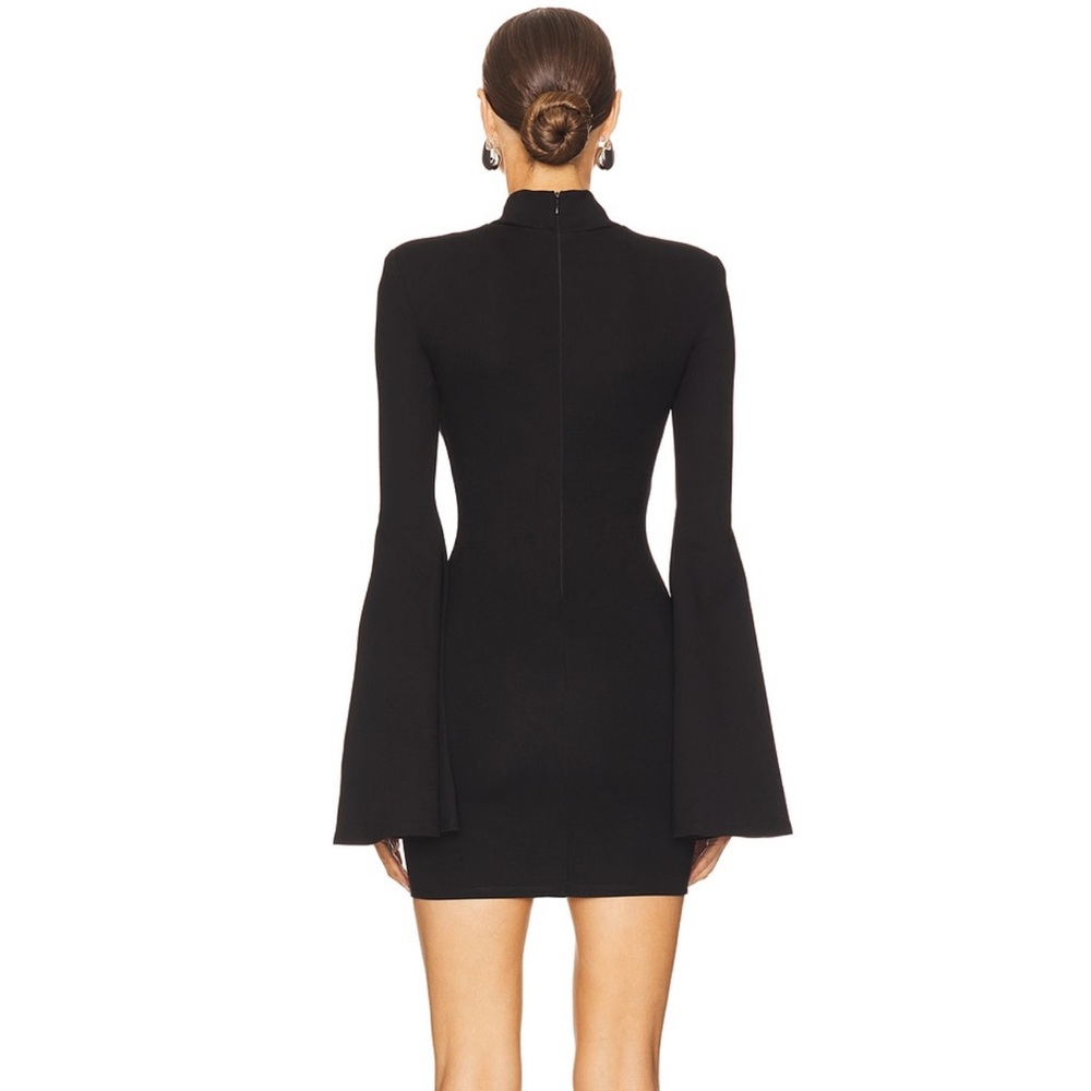 NWT REVOLVE MICHAEL COSTELLO Elegant Black Dress with Flared Sleeves - Picture 3 of 4
